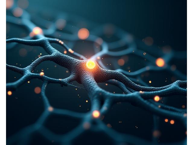 An abstract infographic showing neural connections and calm brainwave patterns, overlaid with subtle ink strokes, symbolizing calligraphy's positive impact on brain health.